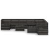 vidaXL Set Salotto da Giardino 12pz in Legno di Pino Impregnato Grigio