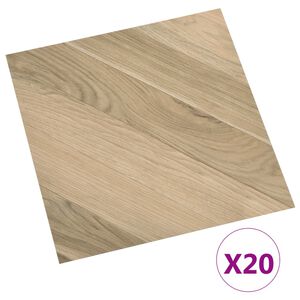 vidaXL Listoni Pavimenti Adesivi 20 pz in PVC 1,86m² Marroni a Strisce