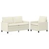 vidaXL Set di divani 2 pcs Crema Tessuto