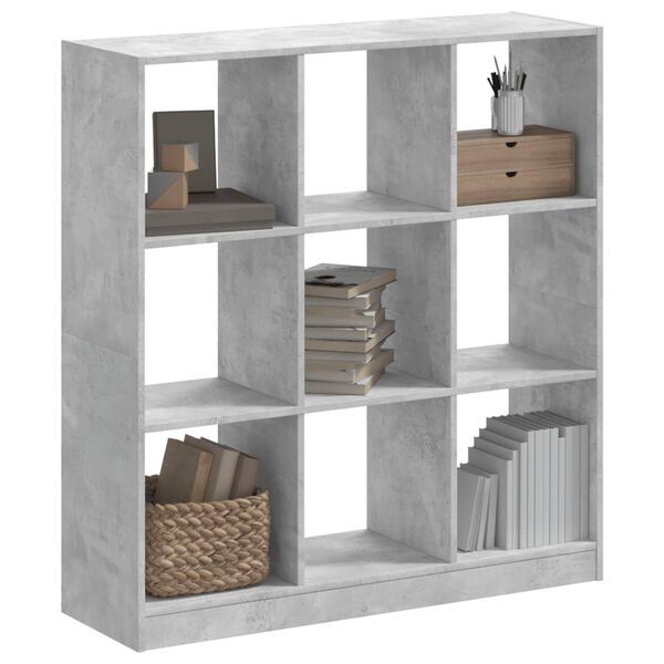 vidaXL Libreria Grigio Cemento 102x32x108 cm in Legno Multistrato