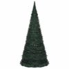 vidaXL Albero di Natale Artificiale Apribile Preilluminato Verde 210cm