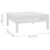 vidaXL Set Divani da Giardino 3 pz Bianco in Legno Massello di Pino