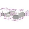 vidaXL Set Divano da Giardino con cuscino 8 pcs Beige polyrattan