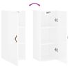 vidaXL Mobile a Parete Bianco Lucido 34,5x34x90 cm