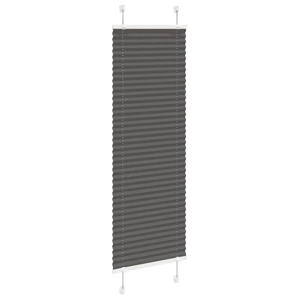 vidaXL Tenda Plissettata Nera 50x100 cm Larghezza Tessuto 49,4 cm