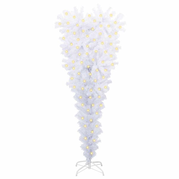 vidaXL Albero di Natale artificiale Bianco 120 cm PVC e Acciaio
