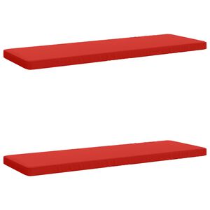 vidaXL Cuscini per Panchina a 2 Pezzi VUGHT 2 pz 100% Poliestere Rosso