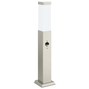 vidaXL Lampada a paletto con sensore 50 cm Acciaio Inox IP44