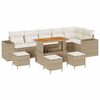 vidaXL Set Divano da Giardino 10 pcs Beige polyrattan