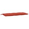 vidaXL Cuscini Panca Giardino 2pz Rosso Mélange 120x50x7 cm Tessuto