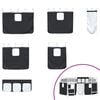 vidaXL Struttura del Letto Loft per Bambini con Tendine Bianco e Nero
