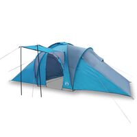 vidaXL Tenda da Campeggio 6 Persone Blu 576x238x193 cm Taffetà 185T