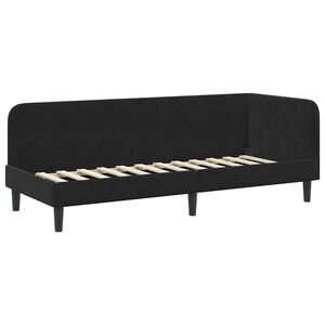 vidaXL Cornice del letto ad angolo Nero 80 x 200 cm Velluto