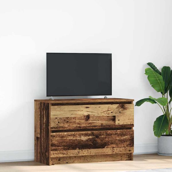 vidaXL Mobile Porta TV Legno Antico 80x35x54 cm in Legno Multistrato