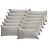 vidaXL Federa 12 pz HOUTEN Grigio Chiaro 40 x 80 cm Tessuto Chenille