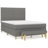 vidaXL Giroletto a Molle con Materasso Grigio Scuro 140x190 cm Tessuto