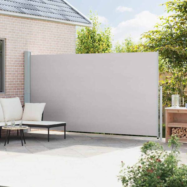 vidaXL Tenda Laterale Retrattile per Patio 200x500 cm Grigia