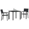 vidaXL Set da Pranzo per Giardino 3 pcs Nero