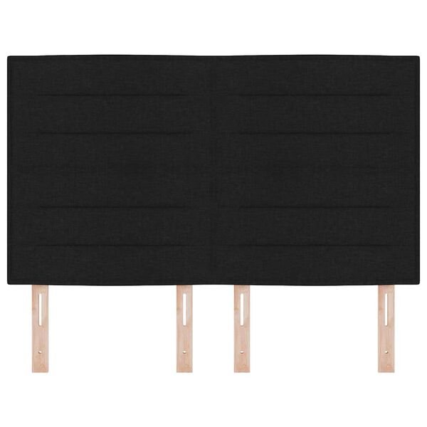 vidaXL Testiera con testiera Nero 144 cm Pelle Sintetica
