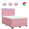 vidaXL Giroletto a Molle con Materasso Rosa 140x190 cm in Velluto