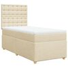 vidaXL Giroletto a Molle con Materasso Crema 90x200 cm inTessuto