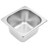 vidaXL Supporto Gastronorm con 5 Contenitori GN 1/6 in Acciaio Inox