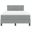 vidaXL Letto a molle con materasso Grigio chiaro 120 x 200 cm Tessuto