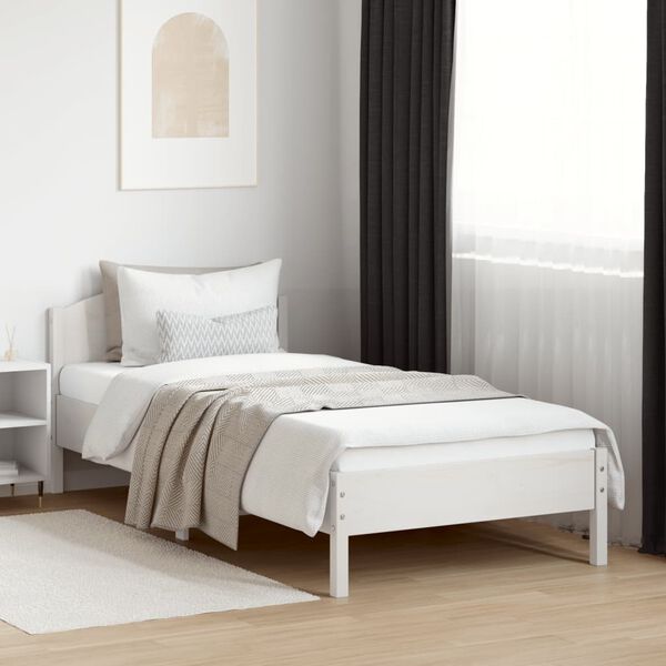 vidaXL Letto senza Materasso Bianco 90x200 cm Legno Massello di Pino