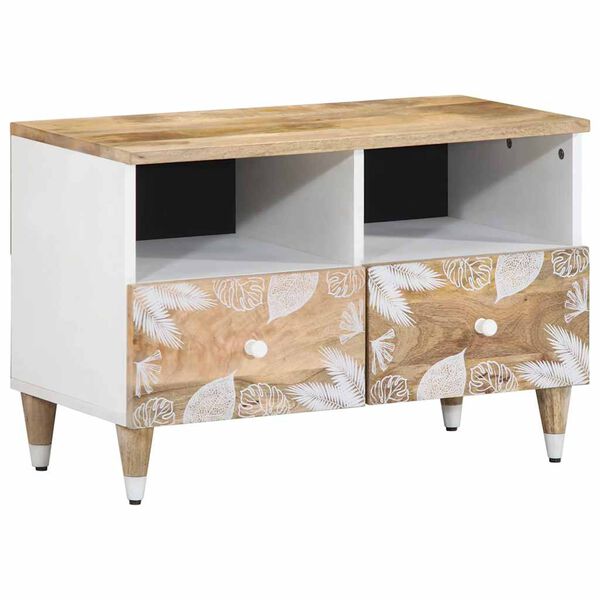 vidaXL Mobile Porta TV 70x33,5x46 cm in Legno Massello di Mango
