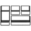 vidaXL Set mensole da parete 4 pcs Rovere Nero 65 x 25 x 30 cm