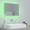 vidaXL Specchio da Bagno a LED Grigio 60x8,5x37 cm in Acrilico