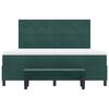vidaXL Letto a molle con materasso Verde scuro 180 x 200 cm Velluto
