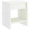 vidaXL Comodino Bianco 35x30x40 cm in Legno Massello di Pino