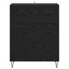 vidaXL Credenza con cassetto Rovere Nero 69,5 x 34 x 90 cm