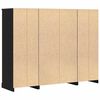 vidaXL Credenza Rovere Nero 132 x 35,5 x 103,5 cm Legno multistrato
