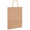 vidaXL Sacchetti di Carta 250 pz con Manici Marrone 26x12x35 cm