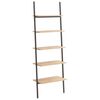 vidaXL Scaffale Pendente 5 Ripiani Marrone Chiaro e Nero 64x34x185,5cm