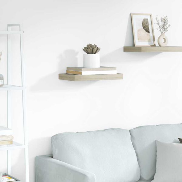 vidaXL Scaffale a Parete Rovere 40x23x3,8 cm in MDF