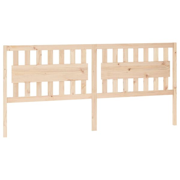 vidaXL Testiera per Letto 205,5x4x100 cm in Legno Massello di Pino