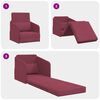 vidaXL Divano letto 60cm Rosso Vino Tessuto