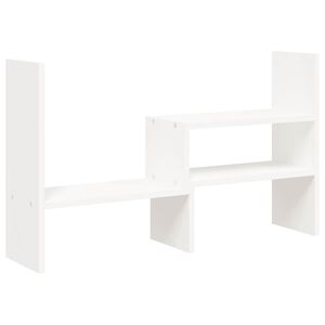 vidaXL Supporto Monitor Bianco (39-72)x17x43 cm Legno Massello di Pino