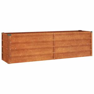 vidaXL Letto Rialzato da Giardino Ruggine 160x40x45 cm Acciaio Corten