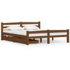 vidaXL Giroletto con 2 Cassetti Ambra Legno Massello Pino 160x200 cm