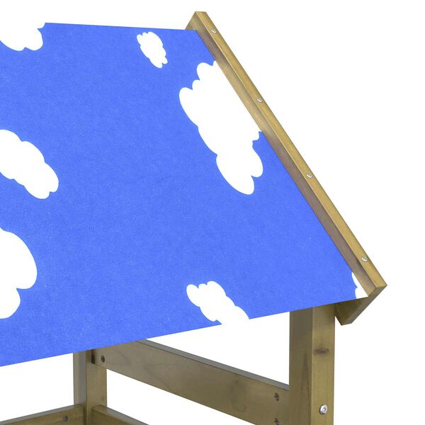 vidaXL Torre da Gioco Marrone Legno Impregnato Solido