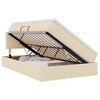 vidaXL Letto con contenitore e materasso Crema 120 x 190 cm Velluto