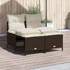vidaXL Set Divano da Giardino 4 pz con Cuscini Marrone in Polyrattan