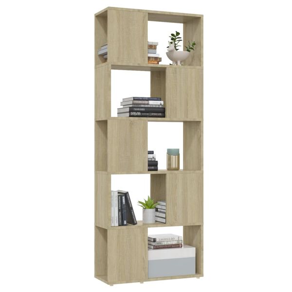 vidaXL Libreria/Divisorio Rovere Sonoma 60x24x155 cm
