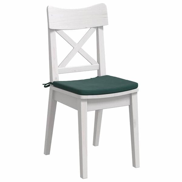 vidaXL Cuscini per Seduta 4 pcs Verde Scuro 40 x 40 x 3 cm Velluto