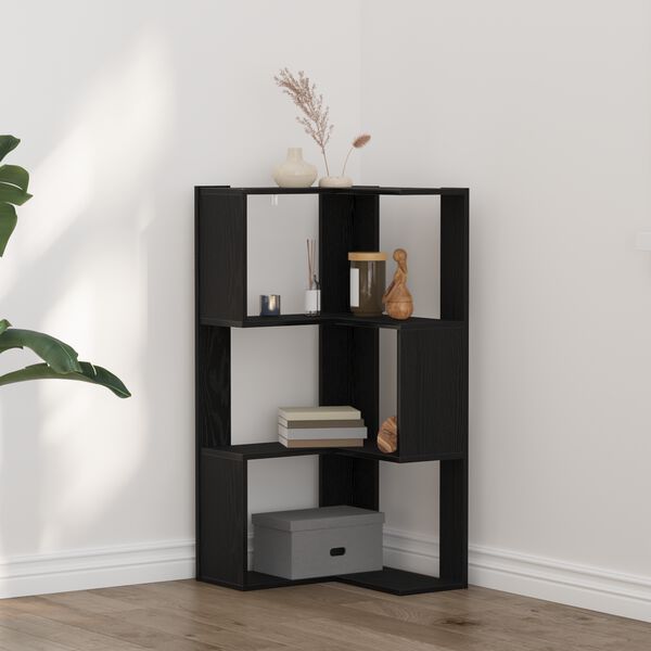 vidaXL Libreria Rovere Nero 50 x 50 x102 cm