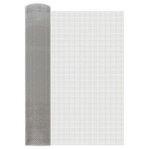 vidaXL Rete per schermatura 60 x 500 cm 6 Mesh Argento
